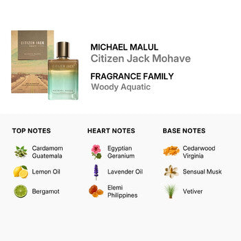 Michael Malul Men's Citizen Jack Mohave EDP Spray 3.4 oz Fragrances (Wholesale) - Luxurious Fragrance Available Online in Hong Kong & China