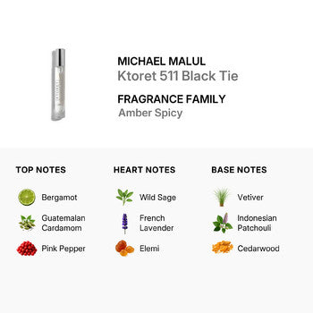Michael Malul Men's Ktoret 511 Black Tie EDP Spray 0.34 oz Fragrances (Wholesale) - Luxurious Fragrance Available Online in Hong Kong & China