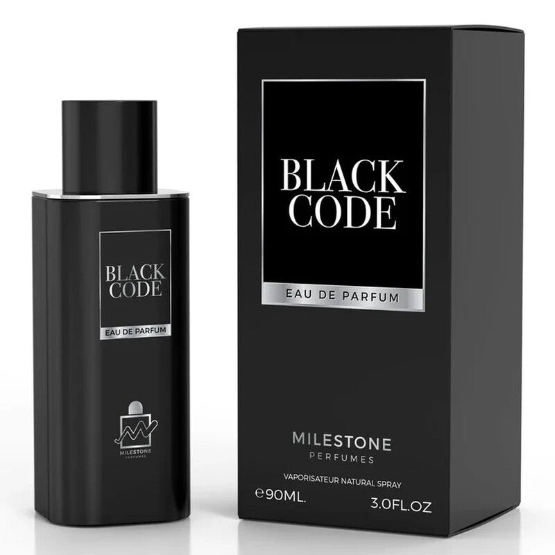 Milestone Men's Black Code EDP Spray 3.0 oz Fragrances (Wholesale) - Luxurious Fragrance Available Online in Hong Kong & China