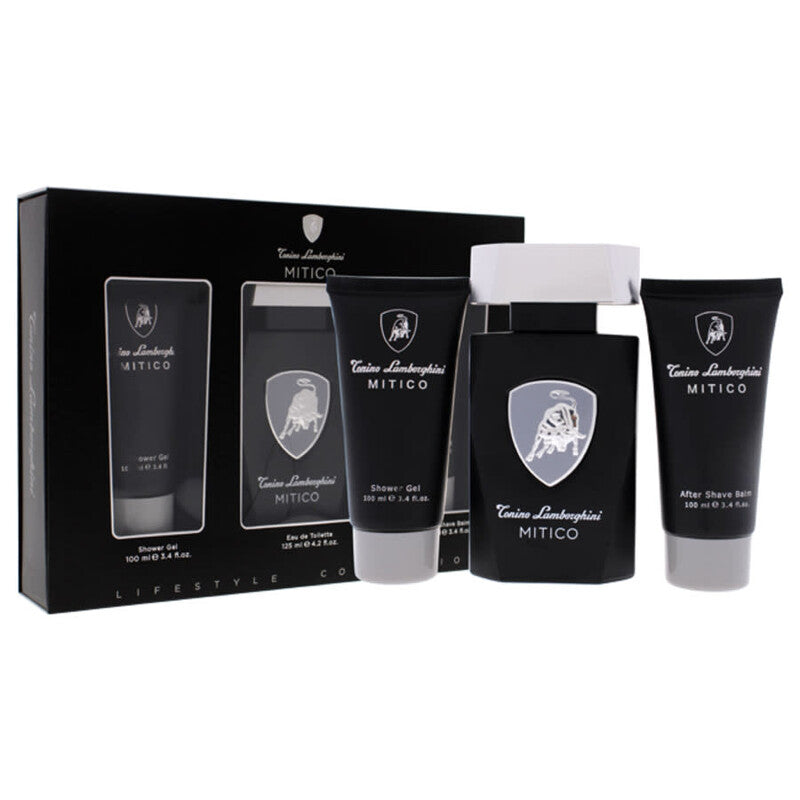 Tonino Lamborghini Mitico by Tonino Lamborghini for Men - 3 Pc Gift Set 4.2oz EDT Spray, 3.4oz Shower Gel, 3.4oz After Shave Balm (Wholesale) - Luxurious Fragrance Available Online in Hong Kong & China