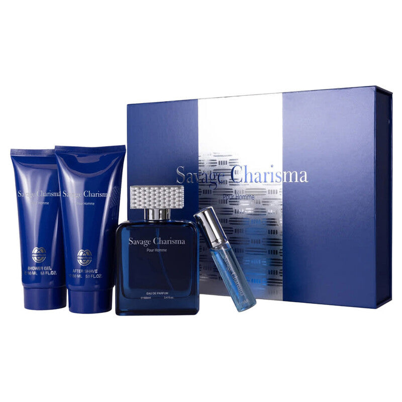 Mush Mush Men's Savage Charisma 4pcs EDP Gift Set Fragrances (Wholesale) - Luxurious Fragrance Available Online in Hong Kong & China