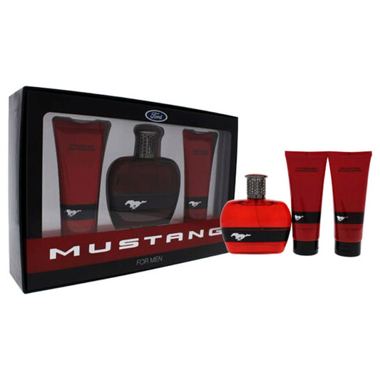 Classic Collection Mustang Red by Classic Collection for Men - 3 Pc Gift Set 3.4oz EDT Spray, 3.4oz Hair and Body Wash, 3.4oz After Shave Balm - Luxurious Fragrance Available Online in Hong Kong & China