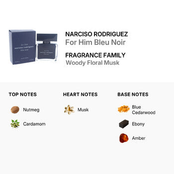 Narciso Rodriguez Bleu Noir / Narciso Rodriguez EDT Spray 1.7 oz (50 ml) (m) (Wholesale) - Luxurious Fragrance Available Online in Hong Kong & China