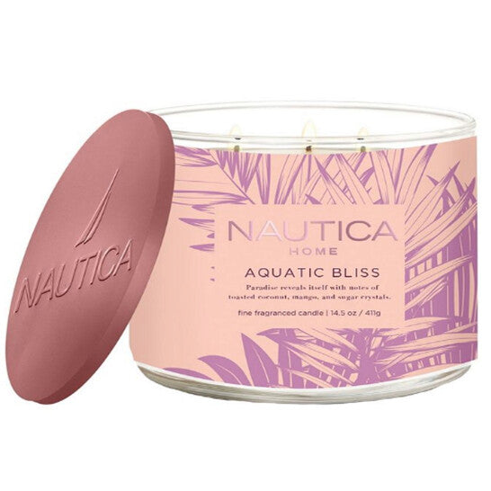 Nautica Unisex Aquatic Bliss 411g Scented Candle - Luxurious Fragrance Available Online in Hong Kong & China