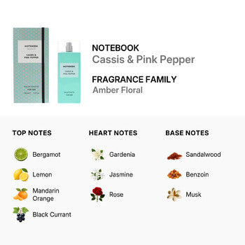 Aquolina Ladies Notebook Cassis & Pink Pepper EDT Spray 3.4 oz - Luxurious Fragrance Available Online in Hong Kong & China