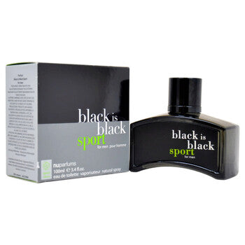 Nu Parfums Men's Black Is Black Sport EDT Spray 3.4 oz - Luxurious Fragrance Available Online in Hong Kong & China