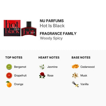 Nu Parfums Men's Hot Is Black EDT Spray 3.4 oz (Wholesale) - Luxurious Fragrance Available Online in Hong Kong & China