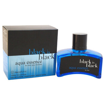 Nu Parfums Men's Black Is Black Aqua Essence EDT Spray 3.4 oz - Luxurious Fragrance Available Online in Hong Kong & China