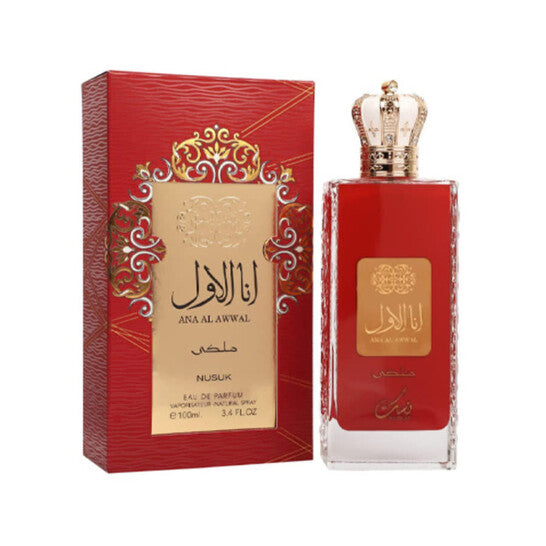 Nusuk Men's Ana Al Awwal Malaki Red EDP Spray 3.4 oz Fragrances (Wholesale) - Luxurious Fragrance Available Online in Hong Kong & China