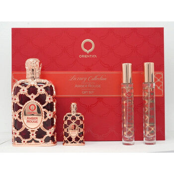 Orientica Ladies Amber Rouge 4pcs EDP Gift Set Fragrances (Wholesale) - Luxurious Fragrance Available Online in Hong Kong & China
