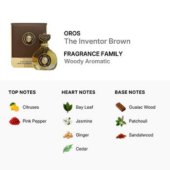 Oros Unisex The Inventor Brown EDP Spray 2.8 oz Fragrances (Wholesale) - Luxurious Fragrance Available Online in Hong Kong & China