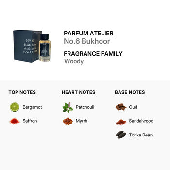 Parfum Atelier Unisex No.6 Bukhoor EDP 2.0 oz (Wholesale) - Luxurious Fragrance Available Online in Hong Kong & China