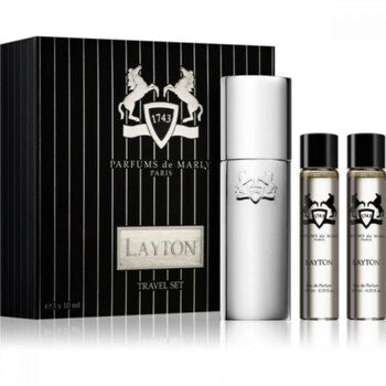Parfums De Marly Layton Royal Essence Cologne 3 x .34 oz EDP Sprays Travel Set for Men (Wholesale) - Luxurious Fragrance Available Online in Hong Kong & China