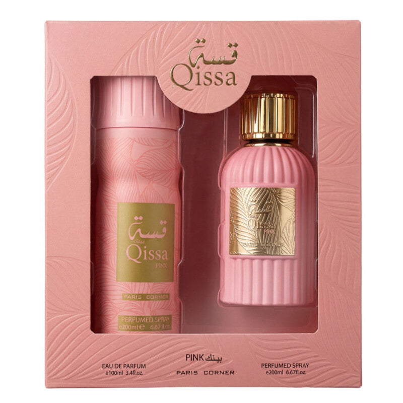 Paris Corner Ladies Qissa Pink Gift Set Fragrances (Wholesale) - Luxurious Fragrance Available Online in Hong Kong & China