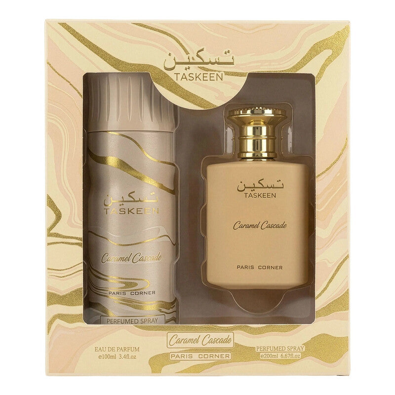 Paris Corner Ladies Taskeen Caramel Cascade Gift Set Fragrances (Wholesale) - Luxurious Fragrance Available Online in Hong Kong & China