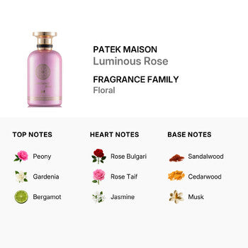 Patek Maison Unisex Luminous Rose EDP Spray 3.4 oz Fragrances (Wholesale) - Luxurious Fragrance Available Online in Hong Kong & China