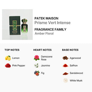 Patek Maison Unisex Prisme Vert Intense EDP Spray 1.0 oz Fragrances (Wholesale) - Luxurious Fragrance Available Online in Hong Kong & China