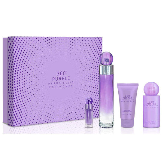 Perry Ellis Ladies 360 Degrees Purple for Women Gift Set Fragrances 844061012622 (Wholesale) - Luxurious Fragrance Available Online in Hong Kong & China