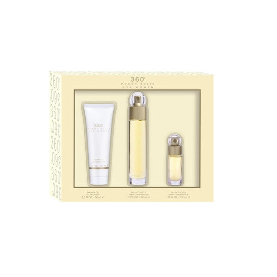 Perry Ellis Ladies 360 For Women 3pcs EDT Gift Set Fragrances - Luxurious Fragrance Available Online in Hong Kong & China
