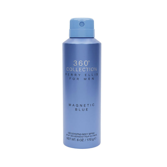 Perry Ellis Men's 360 Collection Magnetic Blue Deodorant Spray 6.0 oz Fragrances - Luxurious Fragrance Available Online in Hong Kong & China