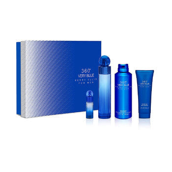 Perry Ellis Men's 360 Degrees Very Blue Men 4pcs EDT Gift Set Fragrances (Wholesale) - Luxurious Fragrance Available Online in Hong Kong & China