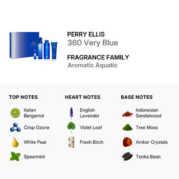 Perry Ellis Men's 360 Degrees Very Blue Men Gift Set - Luxurious Fragrance Available Online in Hong Kong & China