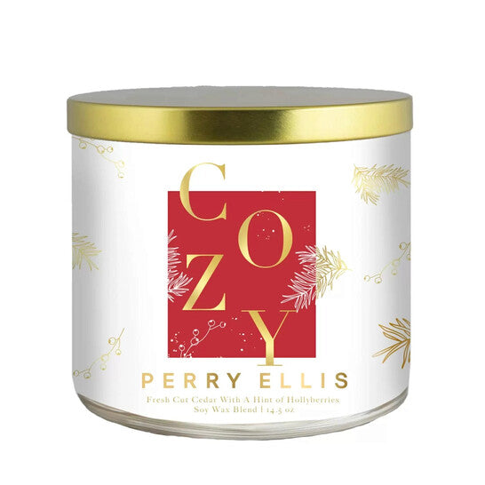 Perry Ellis Unisex Cozy 14.5 oz Scented Candle - Luxurious Fragrance Available Online in Hong Kong & China