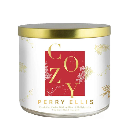 Perry Ellis Unisex Cozy 14.5 oz Scented Candle - Luxurious Fragrance Available Online in Hong Kong & China