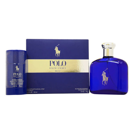 Ralph Lauren Polo Blue by Ralph Lauren for Men - 2 Pc Gift Set 4.2oz EDT Spray, 0.5oz EDT Splash - Luxurious Fragrance Available Online in Hong Kong & China