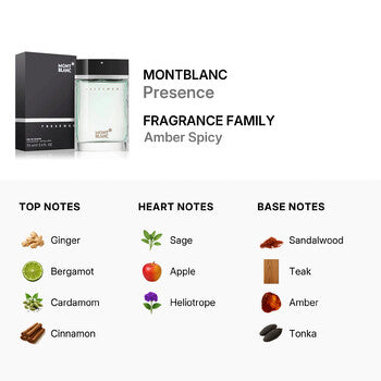 Montblanc Presence For Men / Mont Blanc EDT Spray 2.5 oz (m) - Luxurious Fragrance Available Online in Hong Kong & China