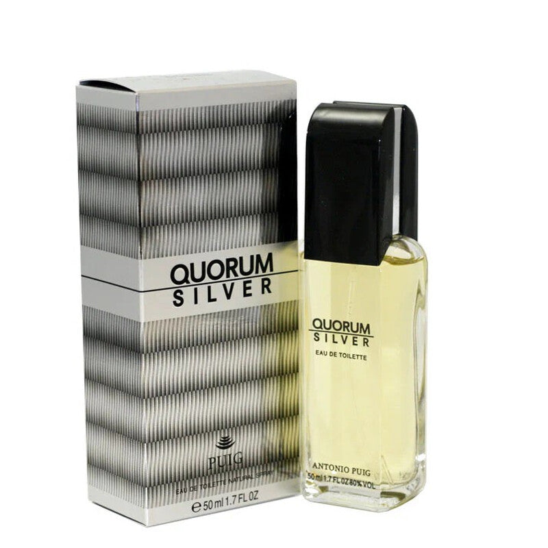Puig Men's Quorum Silver EDT Spray 1.7 oz Fragrances - Luxurious Fragrance Available Online in Hong Kong & China