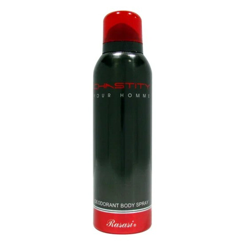 Rasasi Men's Chastity Pour Homme Deodorant Spray 6.7 oz Fragrances - Luxurious Fragrance Available Online in Hong Kong & China