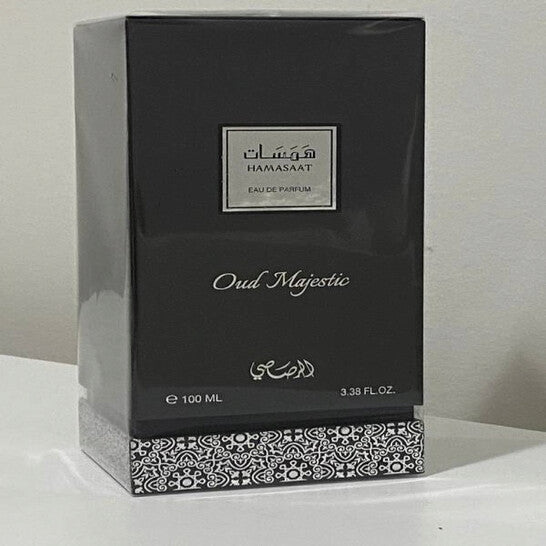 Rasasi Men's Hamasaat Oud Majestic EDP Spray 3.4 oz - Luxurious Fragrance Available Online in Hong Kong & China