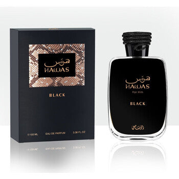 Rasasi Men's Hawas Black EDP Spray 3.3 oz (100ml) - Luxurious Fragrance Available Online in Hong Kong & China