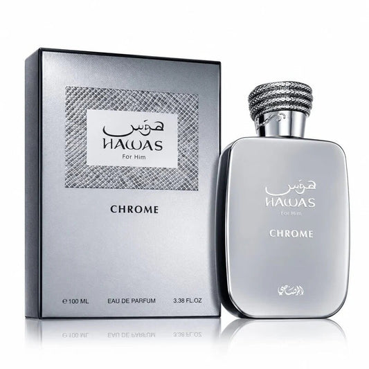 Rasasi Men's Hawas Chrome EDP 3.4 oz Fragrances - Luxurious Fragrance Available Online in Hong Kong & China