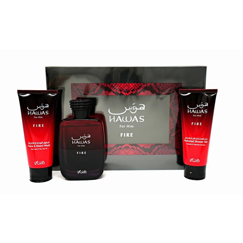 Rasasi Men's Hawas Fire Gift Set Fragrances (Wholesale) - Luxurious Fragrance Available Online in Hong Kong & China