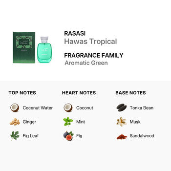Rasasi Men's Hawas Tropical EDP Spray 3.3 oz (Wholesale) - Luxurious Fragrance Available Online in Hong Kong & China