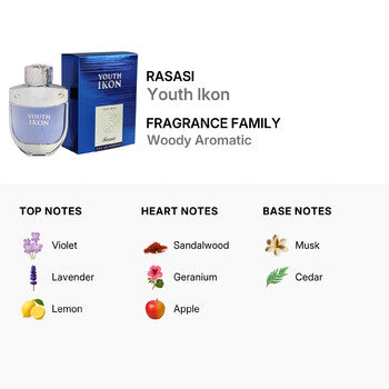 Rasasi Men's Youth Ikon EDP Spray 3.4 oz Fragrances (Wholesale) - Luxurious Fragrance Available Online in Hong Kong & China