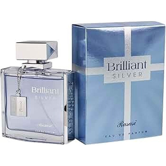 Rasasi Unisex Brilliant Silver EDP Spray 3.4 oz Fragrances - Luxurious Fragrance Available Online in Hong Kong & China