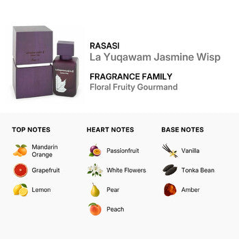 Rasasi Unisex La Yuqawam Jasmine Wisp EDP Spray 2.5 oz (Wholesale) - Luxurious Fragrance Available Online in Hong Kong & China