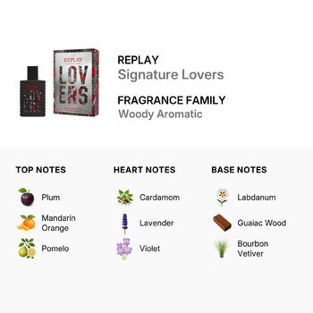 Replay Men's Signature Lovers EDT Spray 3.4 oz - Luxurious Fragrance Available Online in Hong Kong & China