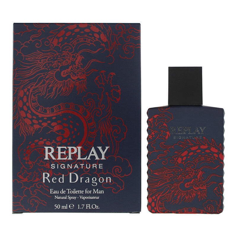 Replay Men's Signature Red Dragon EDT Spray 1.7 oz Fragrances - Luxurious Fragrance Available Online in Hong Kong & China