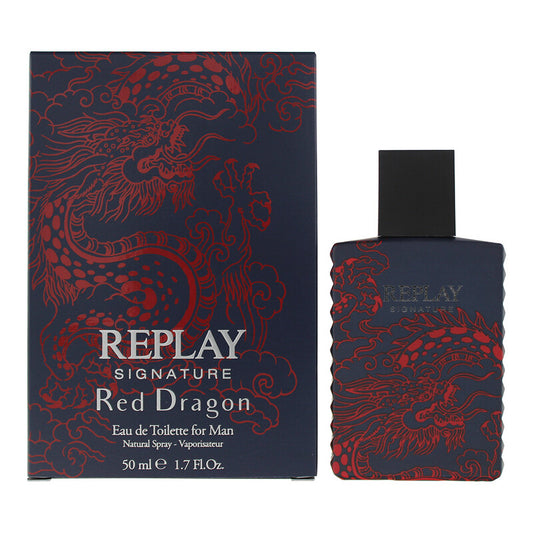 Replay Men's Signature Red Dragon EDT Spray 1.7 oz Fragrances (Wholesale) - Luxurious Fragrance Available Online in Hong Kong & China