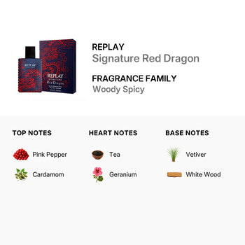 Replay Men's Signature Red Dragon EDT Spray 3.4 oz (Wholesale) - Luxurious Fragrance Available Online in Hong Kong & China