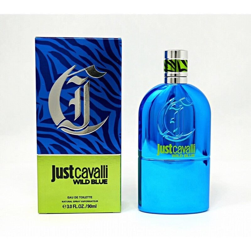 Roberto Cavalli Men's Just Cavalli Wild Blue EDT Spray 3.0 oz Fragrances - Luxurious Fragrance Available Online in Hong Kong & China
