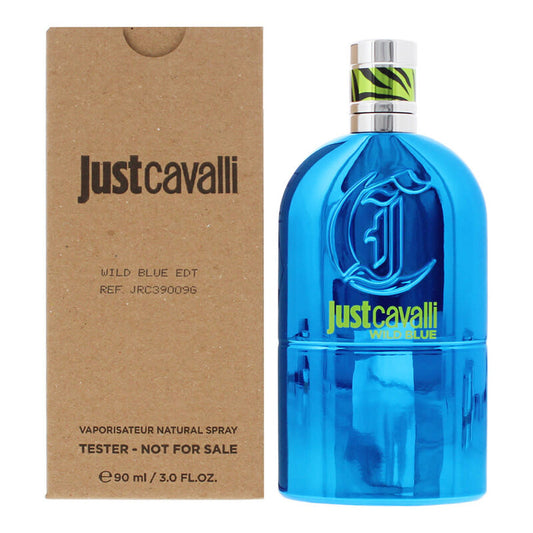 Roberto Cavalli Men's Just Cavalli Wild Blue EDT Spray 3.04 oz (Tester) Fragrances (Wholesale) - Luxurious Fragrance Available Online in Hong Kong & China