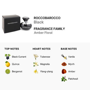 Roccobarocco Ladies Black EDP 3.4 oz - Luxurious Fragrance Available Online in Hong Kong & China