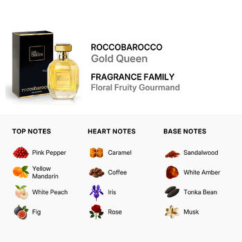 Roccobarocco Ladies Gold Queen EDP Spray 3.4 oz - Luxurious Fragrance Available Online in Hong Kong & China
