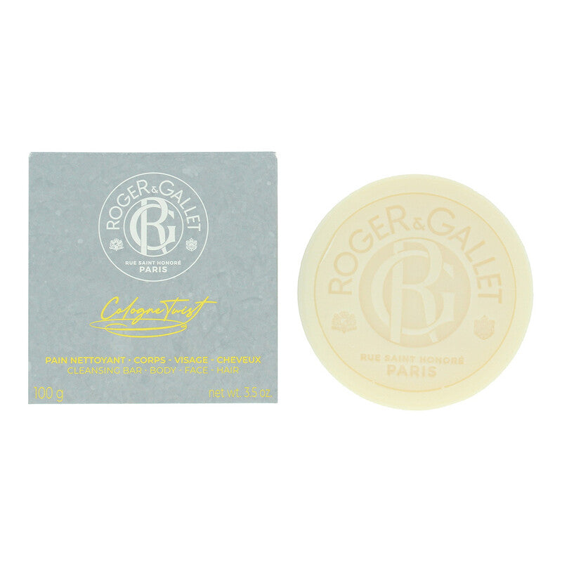 Roger & Gallet Cologne Twist 3 In 1 Cleansing Bar 100g - Luxurious Fragrance Available Online in Hong Kong & China
