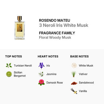 Rosendo Mateu Unisex No 3 Neroli Iris White Musk EDP Spray 3.38 oz (Tester)  (Wholesale) - Luxurious Fragrance Available Online in Hong Kong & China
